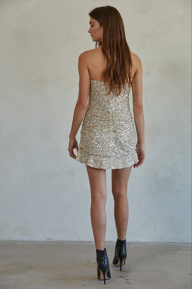 Sequin Tube Mini Dress