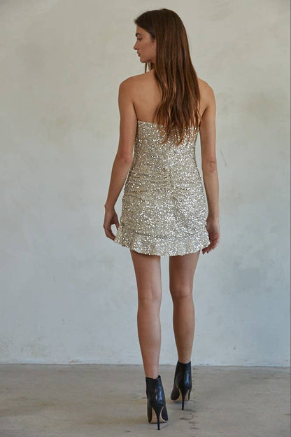 Sequin Tube Mini Dress