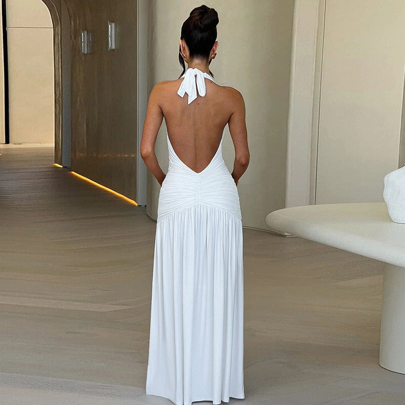 Sexy V- Maxi Dress White